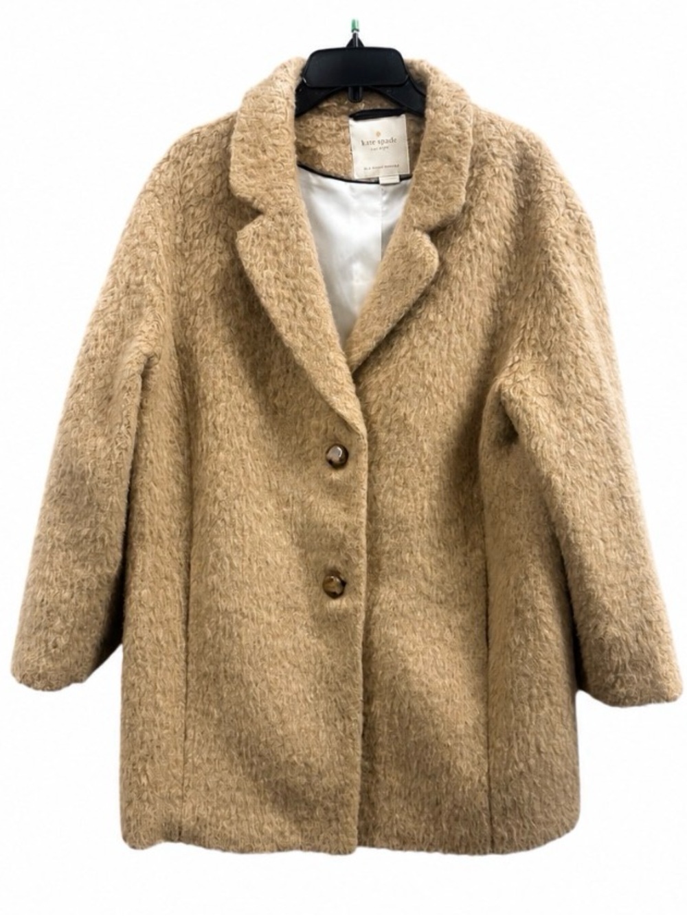 Kate Spade New York Daphne Bow Back Alpaca Wool Blend Coat Camel